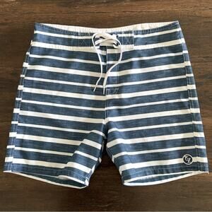Ezekiel Navy White Stripe Swim Shorts Boardshorts Swim Trunks Size 36